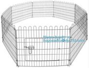 Aluminum simple easily assembled Big single-door large steel dog animal cage, Puppy Cage 8 Panel Metal Fence Run Garden