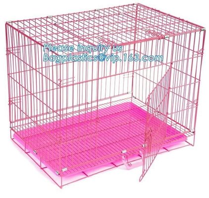 Commercial Stainless Steel Metal kennel Mesh Pet Dog Cage, Heavy duty Metal Welded Dog cage, Full Size Outdoor Kennel Co