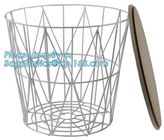 Commercial use stylish marble top metal wire square coffee table, Steel wire coffee table, high end solid wood table top