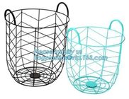 Copper Kichen Metal Wire Fruit storage Basket, Low price metal wire mesh storage baskets, wire metal desk organizer rose