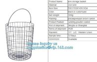 Copper Kichen Metal Wire Fruit storage Basket, Low price metal wire mesh storage baskets, wire metal desk organizer rose