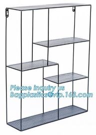 Metal Wire 3 Tier Wall Mounted Kitchen Fruit Produce Bin Rack / Bathroom Towel Baskets/File Organizer Rack, wire functio