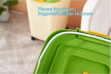 Promotion Plastic airtight lid Pet Food Storage Container, 40L /15KG Large Rectangle Shape Plastic PET Dog Food Containe