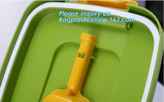 PP plastic type and stocked eco-friendly feature Round pet food container with scoop, Airtight Plastic Pet Dog Food stor