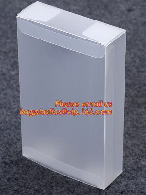 Clear PVC hard plastic packaging box, PET uv offset printing multicolor transparent gift display design craft plastic bo