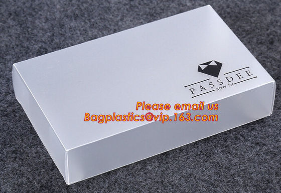 Clear PVC hard plastic packaging box, PET uv offset printing multicolor transparent gift display design craft plastic bo