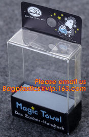 frosted plastic box with hanging hole, Plastic folding box custom PET/PVC/PS folding box