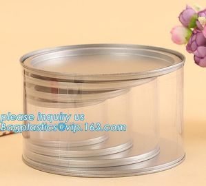 PET Jar 85mm neck size food grade clear PET plastic Can screw type with aluminium easy open endsPackaging plastic can 25