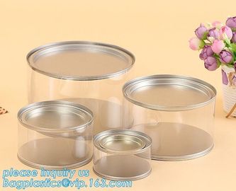 PET Jar 85mm neck size food grade clear PET plastic Can screw type with aluminium easy open endsPackaging plastic can 25