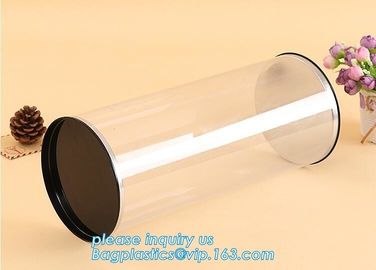 clear PVC PET can for food canning,Customized round clear paint can with tin lid,paint can with tin top &amp; bottom and han