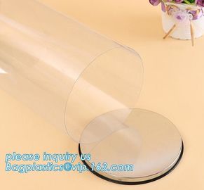 clear PVC PET can for food canning,Customized round clear paint can with tin lid,paint can with tin top &amp; bottom and han