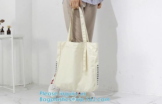 Promotional customized 12 oz canvas shopping tote bags with logo imprinted,Reusable 12oz cotton canvas tote bag with zip