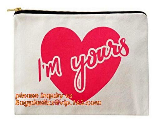 Small packing Use small cotton canvas make up bag,Custom Factory design personalized organic cotton make up bag bagease