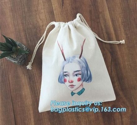 organic Zero Waste Eco-Friendly Natural &amp; Healthy Organic Cotton Drawstring Net Bag for Grocery Shopping Storage Set