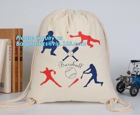 Organic Cotton Contracted Storage Cotton Drawstring Gym Bag,Eco friendly cotton drawstring bag small with custom logo de