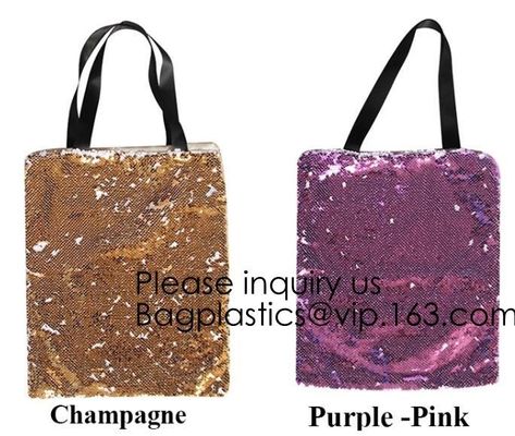 Fashion Bling Sublimation Strapping Sequin Drawstring Backpack Bag,Glitter Mermaid Flip Sequin Bag Outdoor Shoulder Reversib