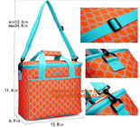 Large Soft Cooler Insulated Picnic Bag for Grocery, Camping, Car, Bright Orange Color, food packing insulated Aluminum