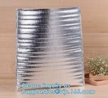 Reusable aluminium foil thermal insulation material cooler bag for picnic with Strapping tape closureRecycled PP Woven Plast