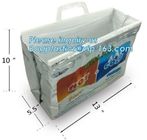 Custom food grade insulated aluminum foil thermal pizza bag,Reusable aluminium foil thermal insulation material cooler b