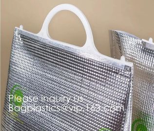 Custom Frozen Food Insulation Foil Liner Aluminum Foil Bubble Thermal Insulation Bag,Imprint Portable Non-Woven Large In