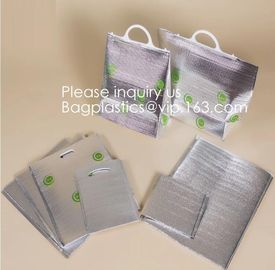 Custom Frozen Food Insulation Foil Liner Aluminum Foil Bubble Thermal Insulation Bag,Imprint Portable Non-Woven Large In