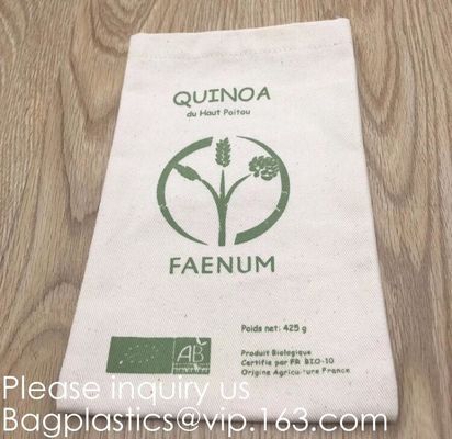 Cotton Drawstring Bags, Reusable Muslin Bag Natural Cotton Bags with Drawstring Produce Bags Bulk Gift Bag Jewelry Pouch