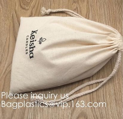 Cotton Drawstring Bags, Reusable Muslin Bag Natural Cotton Bags with Drawstring Produce Bags Bulk Gift Bag Jewelry Pouch