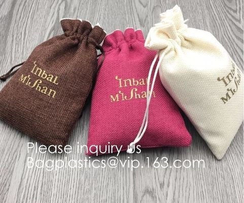 Burlap Gift Bags Wedding Hessian Jute Bags Linen Jewelry Pouches with Drawstring for Birthday, Party, Wedding Favors, Pr