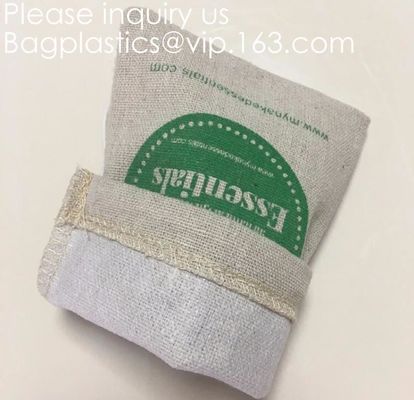 Candy Gift Pouch Bags with String Birthday Wedding Party Gift Jewlery Pouches Party Favor Jute Gift Bags Brown with Whit