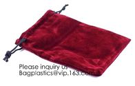 Trim Velvet Cloth Jewelry Pouches/Drawstring Bag Gift Bags,Wine Red, Blue, Red, Pink, Dark Green,Product Gift Bag PACK