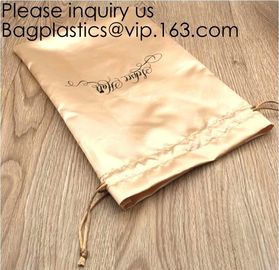 High Quality Gift Small Bag,Gift Shopping Bag,Super Soft White Black Rose Gold Silk Drawstring Bag,Graograin Satin Pouch