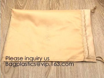 High Quality Gift Small Bag,Gift Shopping Bag,Super Soft White Black Rose Gold Silk Drawstring Bag,Graograin Satin Pouch