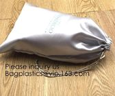 Satin Cosmetic Bag With Printing,Silver Satin Hair Collection Bag,Drawstring bag For Hair Packaging Dust Bag For Shoe