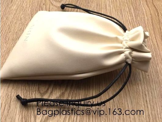 Soft Offwhite and Red PU Leather Bag For Packaging,Custom Pink Brown Faux Leather Drawstring Pouch Faux Leather Jewelry