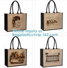 Reusable Natural Eco Personalised Hessian Jute Shopping Bags,Eco Shopping Wine Tote Clutch Supplier Small Gift Beach Pri