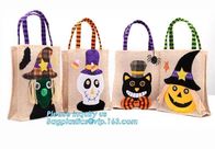 eco-friendly portable halloween linen tote jute bag with logo custom, ester, wedding, burthday, party, grand event happy