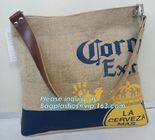 Multifunctional jute bag with low price,Natural Burlap Tote Bags Reusable Jute Bags with Full Gusset,shoulder strap plai