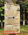manufacturer Natural Jute canvas fabric wall hanging storage organizer carriage bag,Wall hanging pocket storage organize