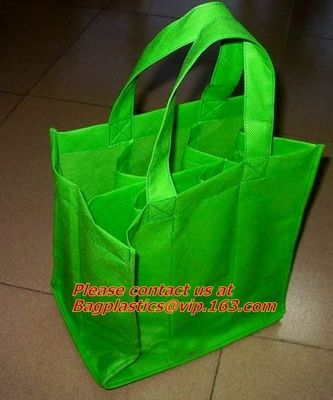 Custom Promotional wine shopping tote fabric polypropylene laminated pp non woven bag, recyclable red cheap non woven ba