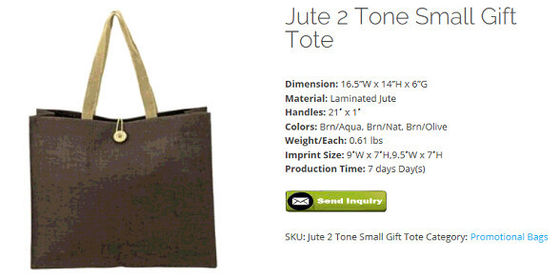 promotional bags, gift tote, jute 2 tone tote, sreen print /hot transfer/offset print, full colors CMYK, pantone or PMS