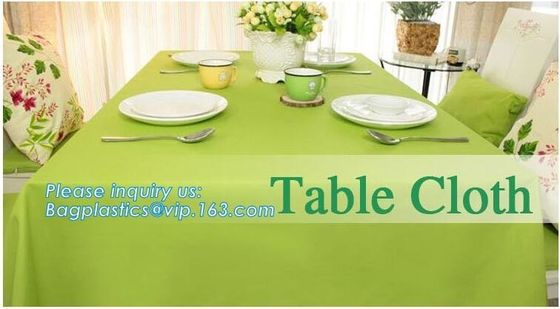 Disposable TNT Table Cloth nonwoven spunbond polypropylene/TNT dot style non woven table cloth/non-woven, BAGEASE PKG PJ