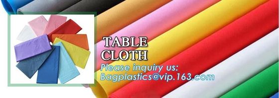 Reusable Non Woven Disposable Table Cloth/Table Cover for wedding ,outdoor ,party, Recycle bio-degradable TNT Non woven