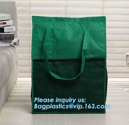 New design recycle rope handle non woven bag with eyelet, Customized printing non woven bag flat punch bag for shoes&amp;gar