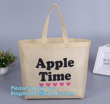 wholesale fashion 38*42*10cm 80gsm 100% pp non woven bag with handle, gusset and bottom, Promotional Cheap Customized Fo