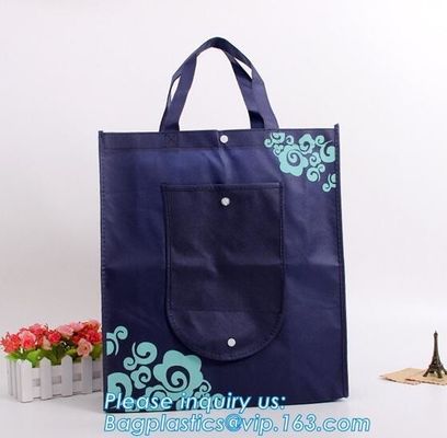 Custom Promotional Gift Foldable PP Printed Garment Cheap Drawstring Tote Fabric Laminated Recyclable Non Woven Bag, pkg