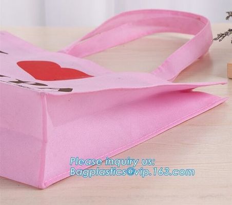 Customized printed logo Eco Friendly Non Woven Bag, Promotional Custom Printed Recycle Bag Foldable Heat Seal Laminated