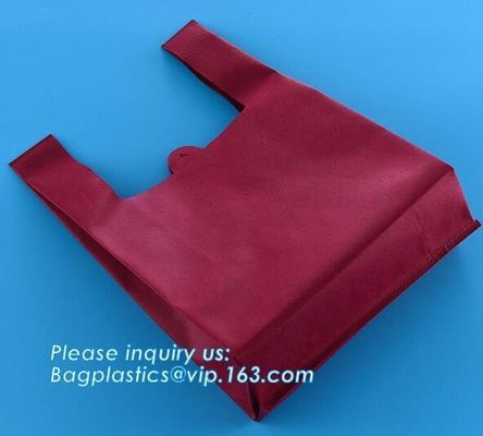 Custom print logo go supermarket foldable recyclable non woven bag, laminated recycled RPET non woven bag Rpet tote non