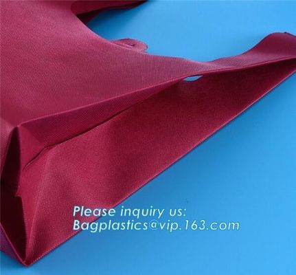 Custom print logo go supermarket foldable recyclable non woven bag, laminated recycled RPET non woven bag Rpet tote non