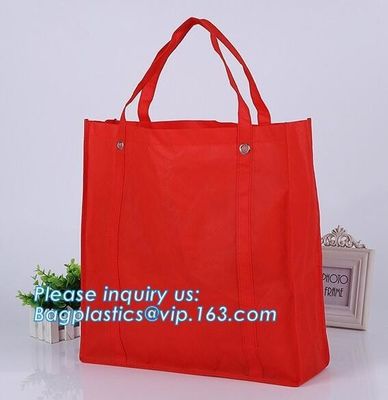 Designer pp handle customized logo eco friendly tote china laminated non woven bag custom reusable folding shopping bags