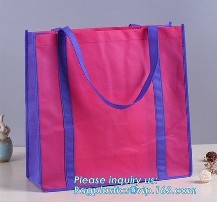 Promotional pp coated custom printed recycled eco tnt grocery non woven bag, Eco friendly promotional custom reusable br